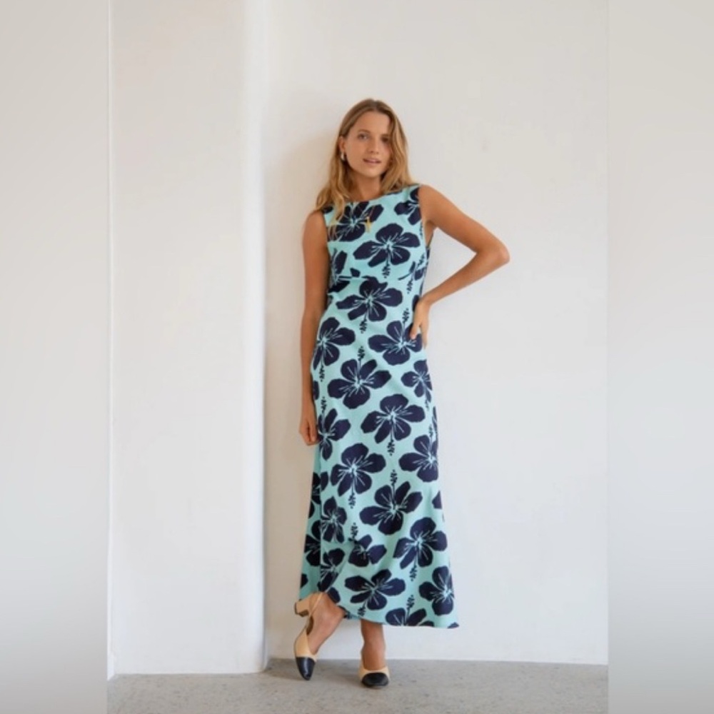 Verge Girl Blue Floral Maxi Dress